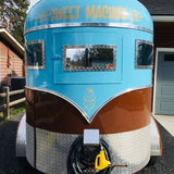Horse trailer concession trailer front view – Sweet Machine custom wrap and service windows