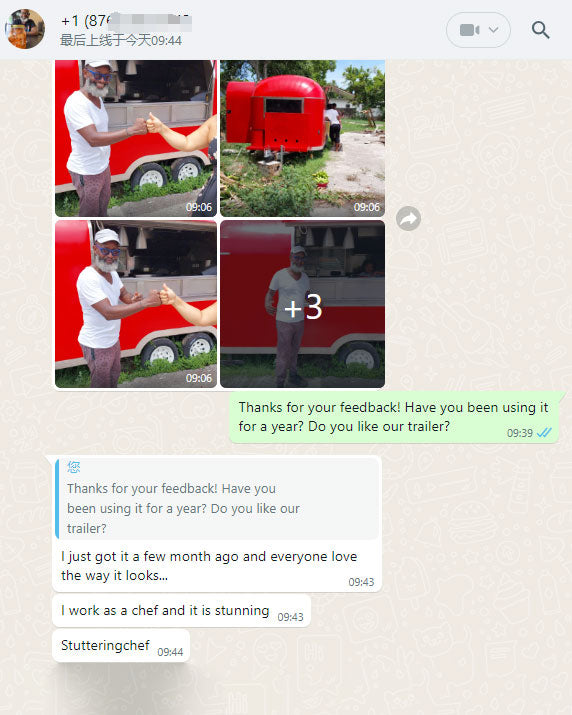 Isabella Trailer customer review – red concession trailer, chef client says it is stunning