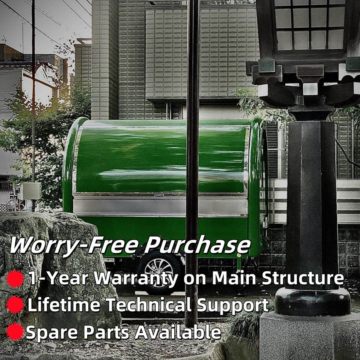 Custom small rounded food trailer closed view — compact single axle mobile vending trailer | Isabella Trailer